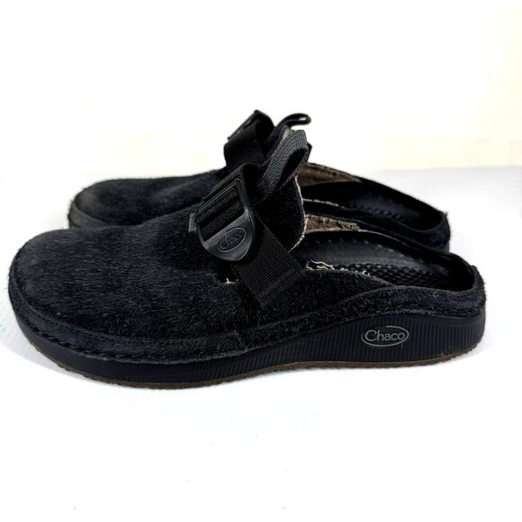 CHACO Black Suede Paonia Clog Men's 7/Women's 9 Casual Gorpcore Outdoor Granola - Picture 2 of 10